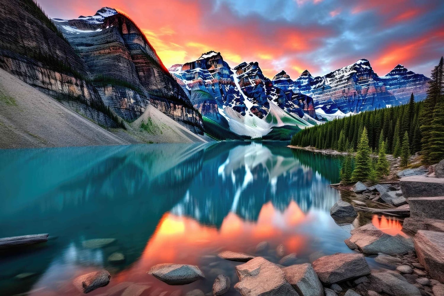 Von Banff/Canmore: Shuttle zum Moraine Lake und Lake Louise