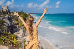 Из Канкуна: Тулум, сенот и тур по плаванию черепах в Акумале