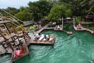 Da Cidade do México: 4 dias Laguna de 7 colores Bacalar Tour com guia