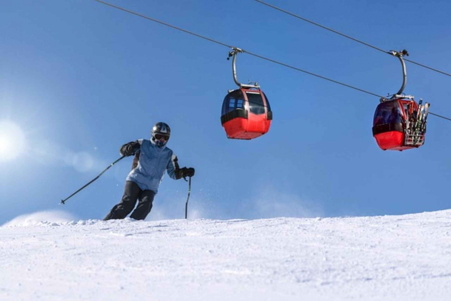 Les Menuires: Private Ski Safari with transport