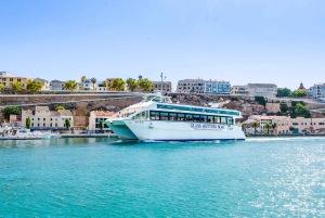 Mahón: tour en barco por el puerto con visión submarina y comentarios