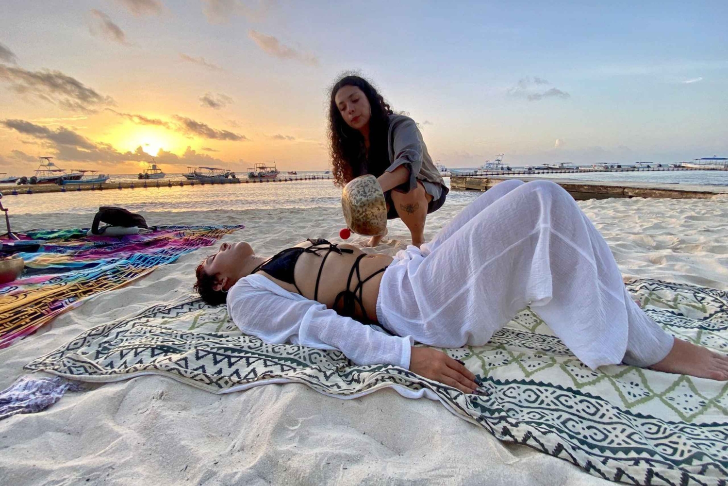 Playa Del Carmen: Sunrise Beach Sound Bath with Bronze Bowls