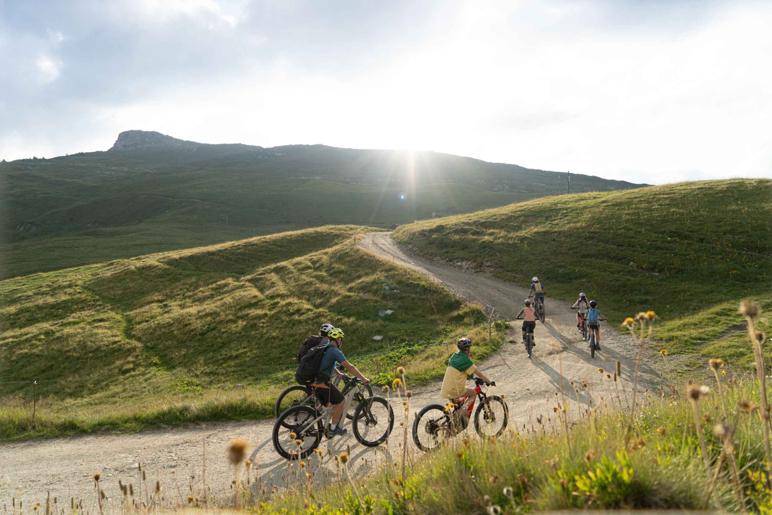 Udsigt til Chamonix' gletsjere på elcykel