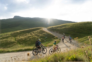 Udsigt til Chamonix' gletsjere på elcykel