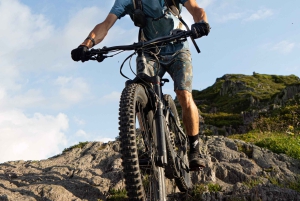 Udsigt til Chamonix' gletsjere på elcykel