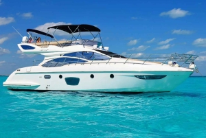 Private Azimut 47 Fly Yacht from Cancun to Isla Mujeres - 6 Hours