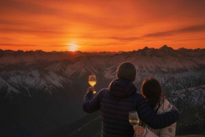 Santiago : coucher de soleil dans la Cordillère Valle Nevado + Vallée de l'Ovni et pique-nique
