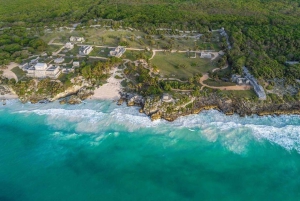 Archeologische site Tulum vanuit Playa del Carmen