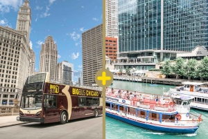 Chicago : Architecture River Tour et Hop-on Hop-off Bus Tour