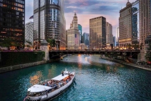 Chicago: Minibús de lujo por la ciudad + Visita arquitectónica en barco fluvial