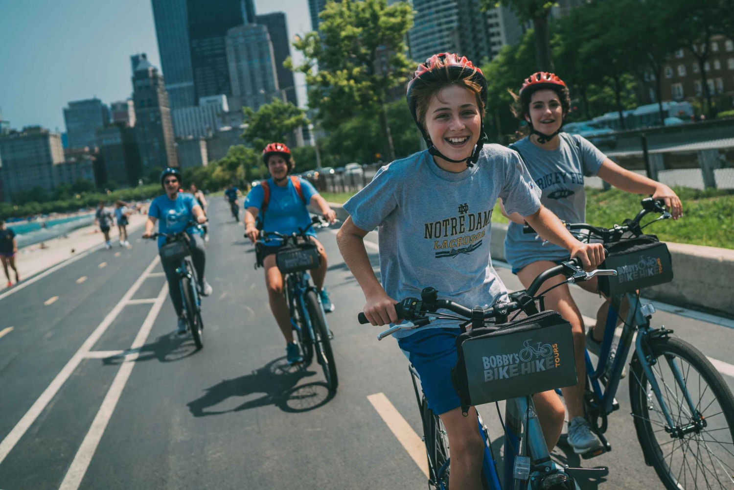 Chicago : Visite culinaire du centre-ville en famille à vélo avec visite touristique