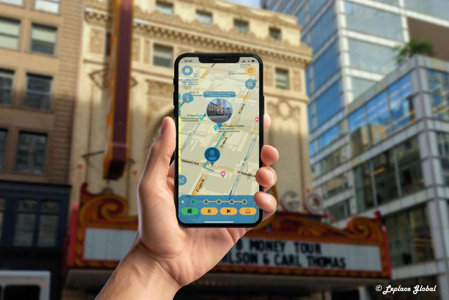 Michigan Avenue Rendezvous omvisning til fots med smarttelefon-app