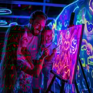 Neon Brush Kids: A Family-Friendly Art Experience