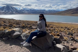 Altiplaniska laguner och röda stenar från San Pedro de Atacama