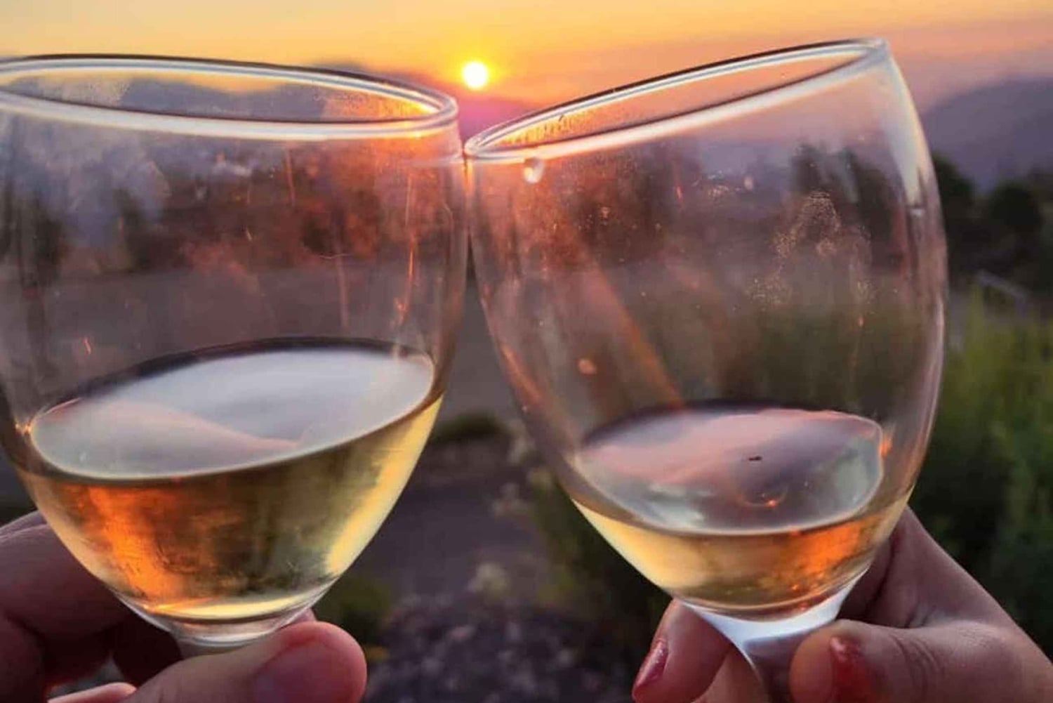 Andes zonsondergang - Cordillera Andes panorama met picknick
