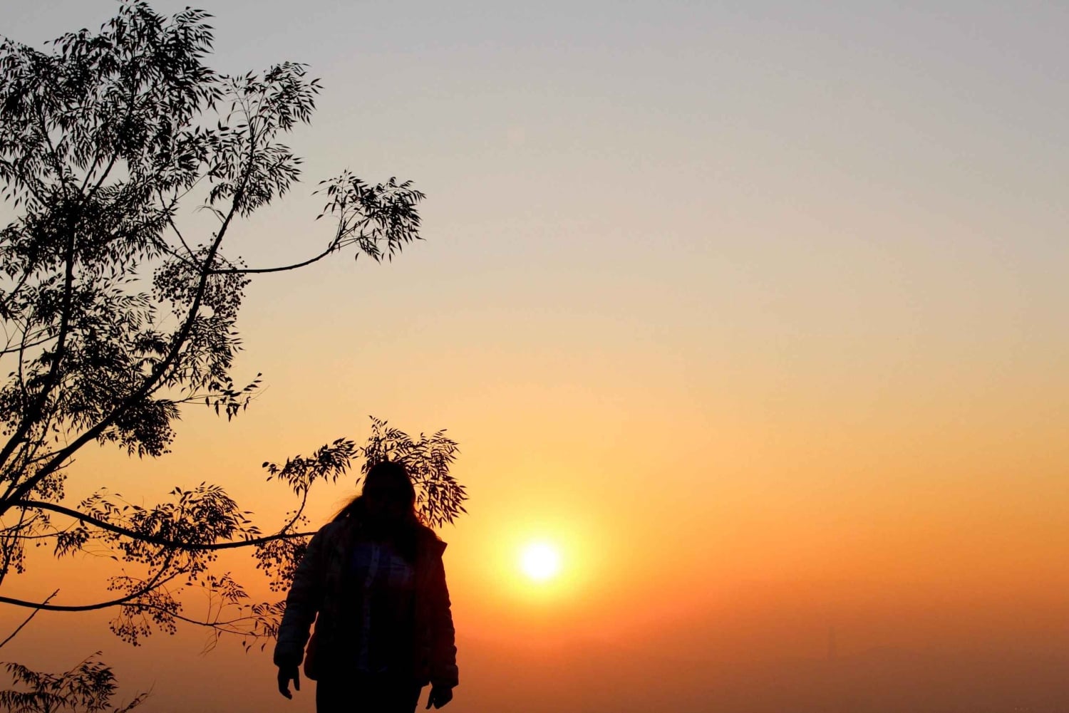 Andes zonsondergang - Cordillera Andes panorama met picknick