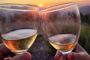 Andes sunset - Cordillera Andes panoramic with picnic