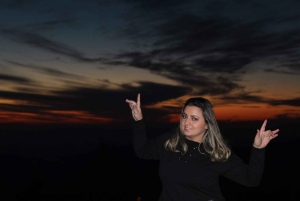 Andes sunset - Cordillera Andes panoramic with picnic