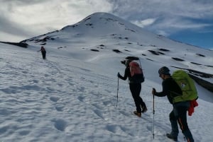 Ascent to Llaima volcano, 3,125masl, from Pucón