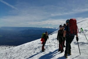Oppstigning til Llaima-vulkanen, 3125 moh, fra Pucón