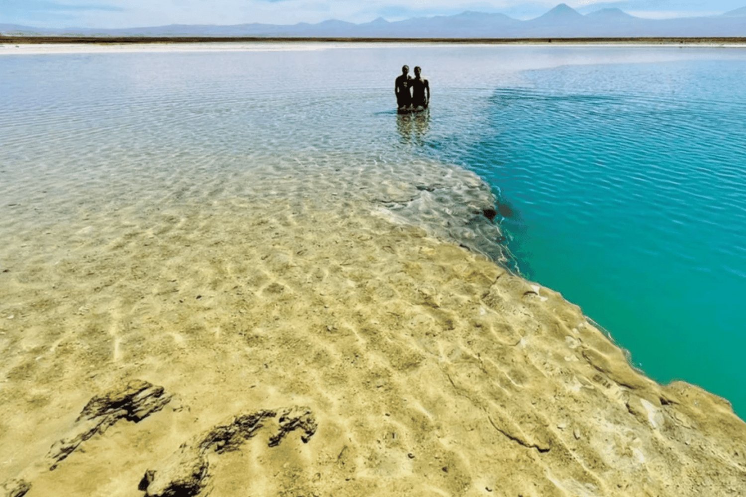 Désert d'Atacama : Flottaison à la Laguna Cejar et coucher de soleil
