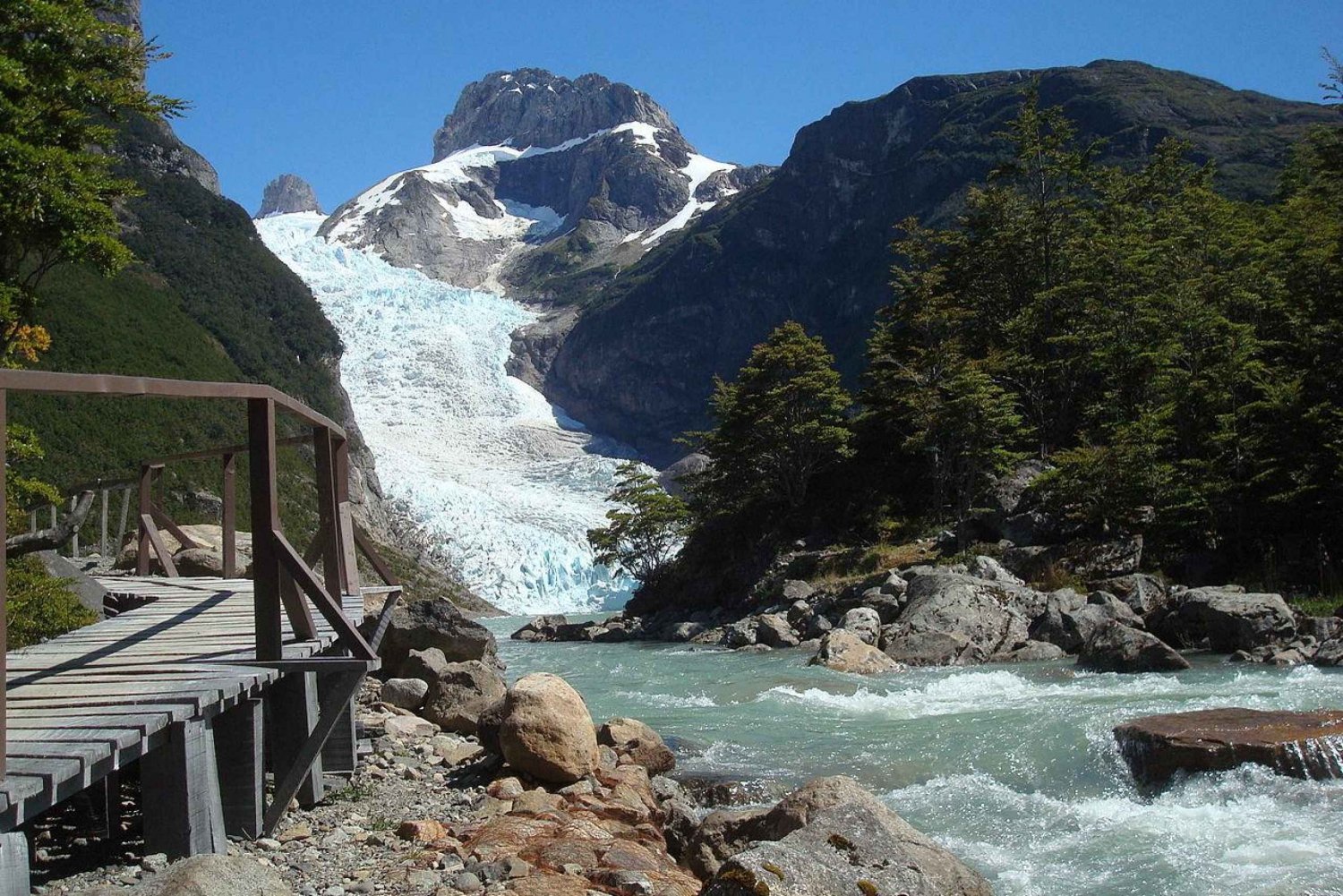 Navigatie op de Balmaceda- en Serrano-gletsjers: Chili