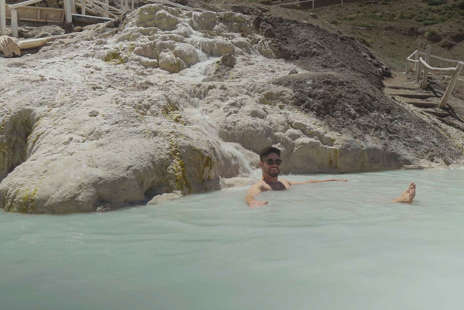 Von Santiago: Colina Thermalbäder und Embalse el Yeso mit Picknick