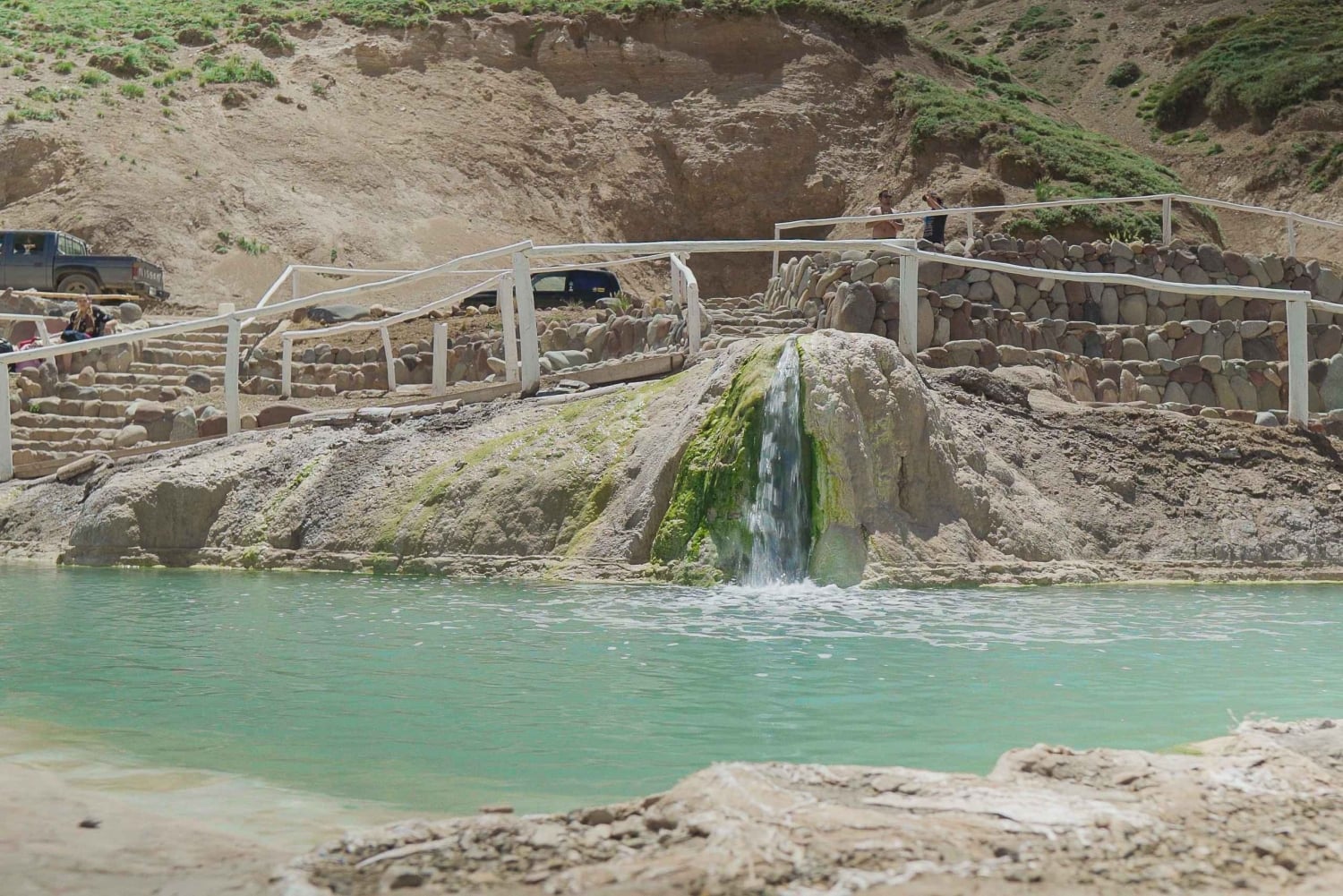 Von Santiago: Colina Thermalbäder und Embalse el Yeso mit Picknick