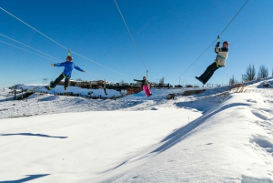 From Santiago: Farellones Park Resort Entry & Ski Classes