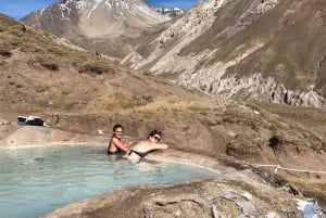 Z Santiago: Wulkan Maipo Canyon i wycieczka do gorących źródeł