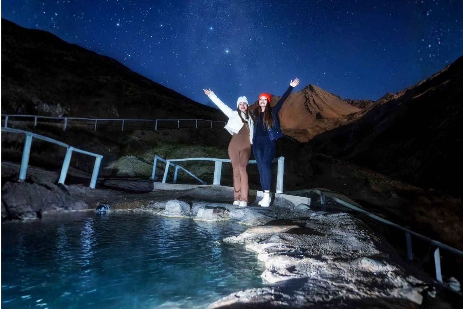 Desde Santiago: Excursión Nocturna a Aguas Termales con Astrofotografía