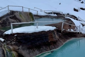 Excursão de 1 dia ao Embalse del Yeso e às fontes termais saindo de Santiago
