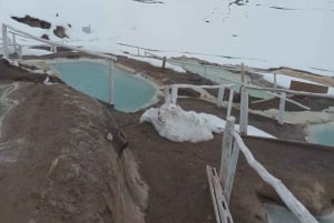 Excursão de 1 dia ao Embalse del Yeso e às fontes termais saindo de Santiago