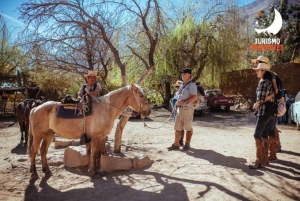 Horseback riding, river, and mountains in Pisco Elqui