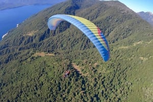 Huerquehue Park from the air with a Paragliding champion