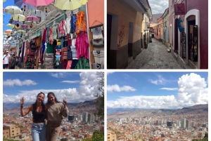 La Paz från höjden: Vandringstur nedför backen & linbanor