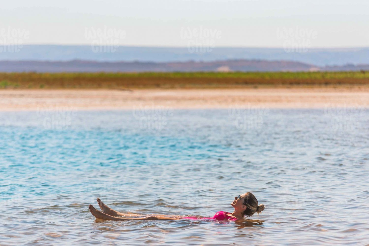 Laguna Cejar : flota en la laguna del salar de Atacama