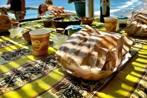 Pingouins, lions de mer, planche à voile, nourriture et boissons chiliennes