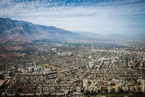 Visite privée en hélicoptère au-dessus de Santiago avec transport à l'hôtel