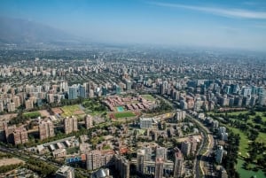 Visite privée en hélicoptère au-dessus de Santiago avec transport à l'hôtel
