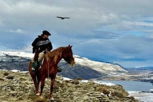 Puerto Natales: Escursione a cavallo di un'intera giornata sulle montagne