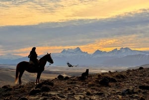 Puerto Natales: Escursione a cavallo di un'intera giornata sulle montagne