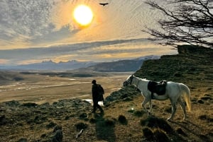 Puerto Natales: Escursione a cavallo di un'intera giornata sulle montagne