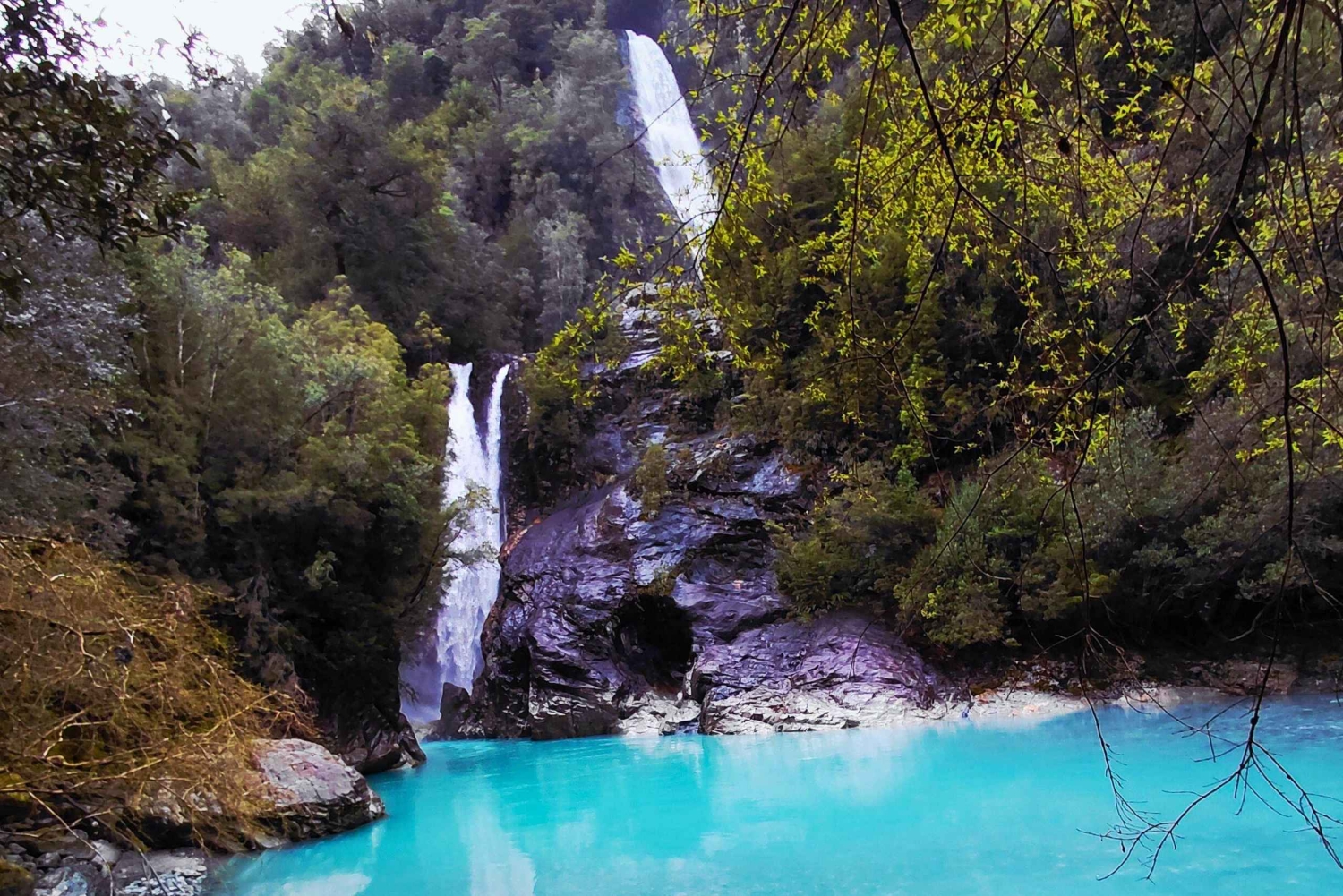 Touren Wasserfall Rio Blanco, Nationalpark Hornopiren
