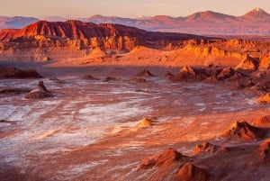 San Pedro de Atacama : Coucher de soleil dans la vallée de la lune