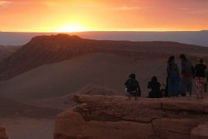 San Pedro de Atacama : Coucher de soleil dans la vallée de la lune