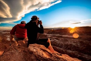 San Pedro de Atacama : Coucher de soleil dans la vallée de la lune