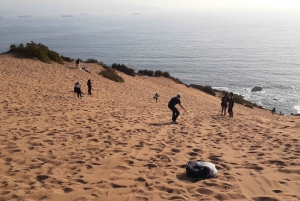 Sandboarding e pôr do sol nas dunas de Concon