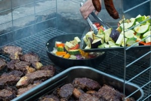 Santiago, Embalse del Yeso com churrasco