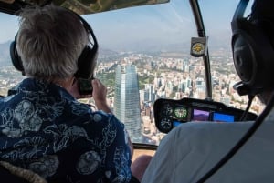 Santiago: Passeio privativo de helicóptero com transporte do hotel.